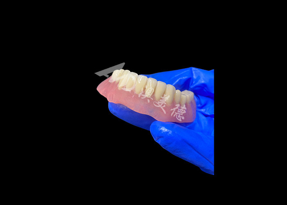 شراء طقم أسنان أكريليك كامل خفيف الوزن مع إطار معدني ، طقم أسنان قابل للإزالة online manufacture